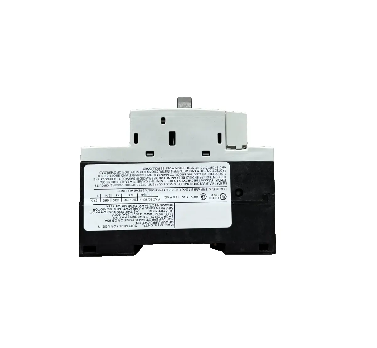 Siemens Circuit Breaker Motor Protection 0.9-1.25A 3RV1011-0KA15 (40001142) Image 5