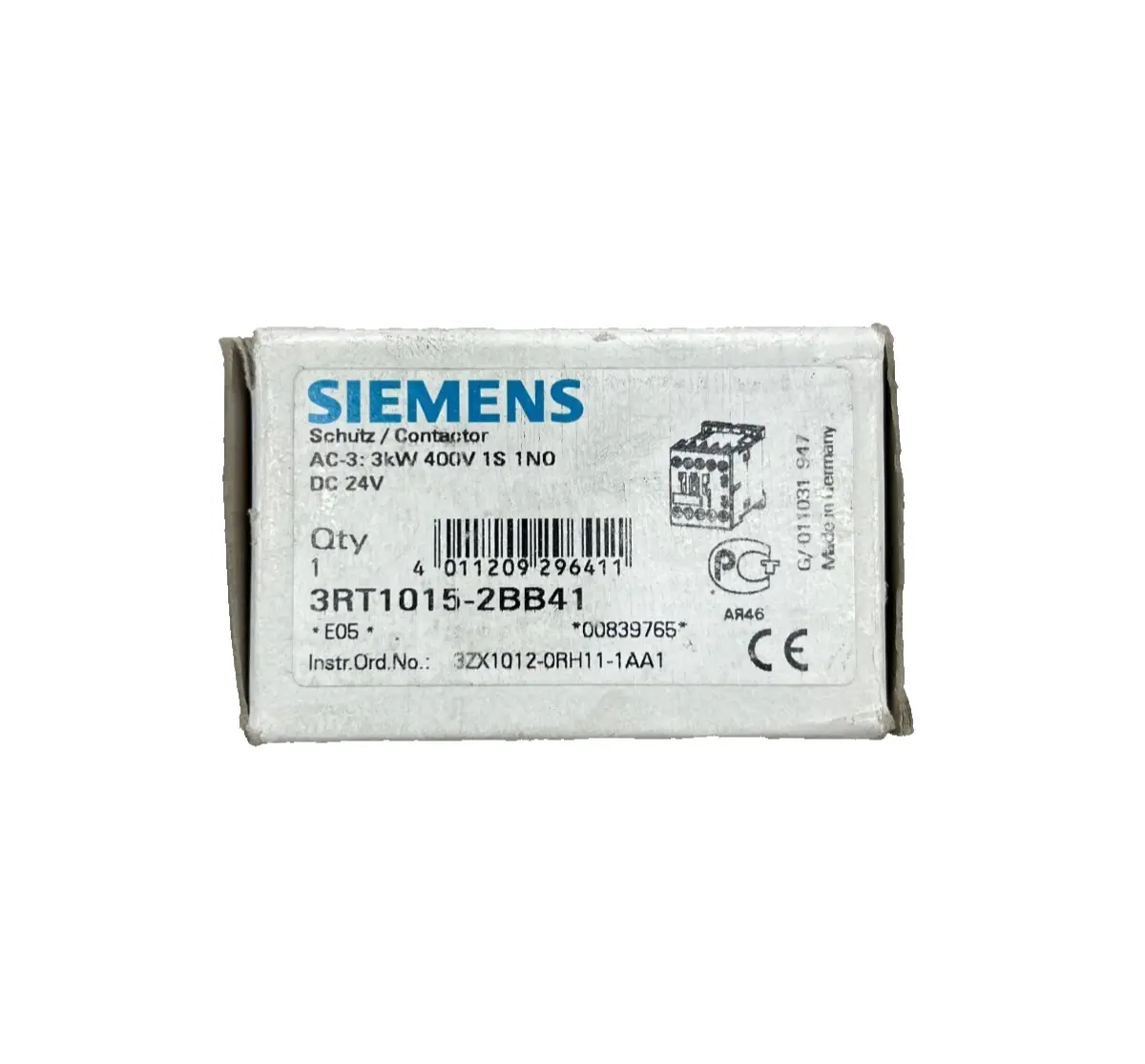 Siemens Contactor 3RT1015-2BB41 (40000105) Image 2