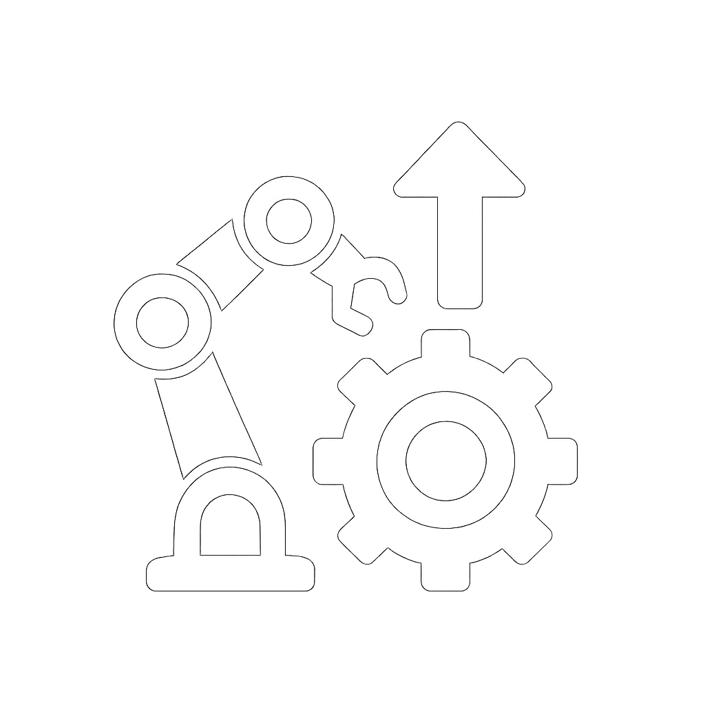 create an icon image highligting advancementautomisation use colour white for the icon dont make it crazy just a simple icon image size 50x100px